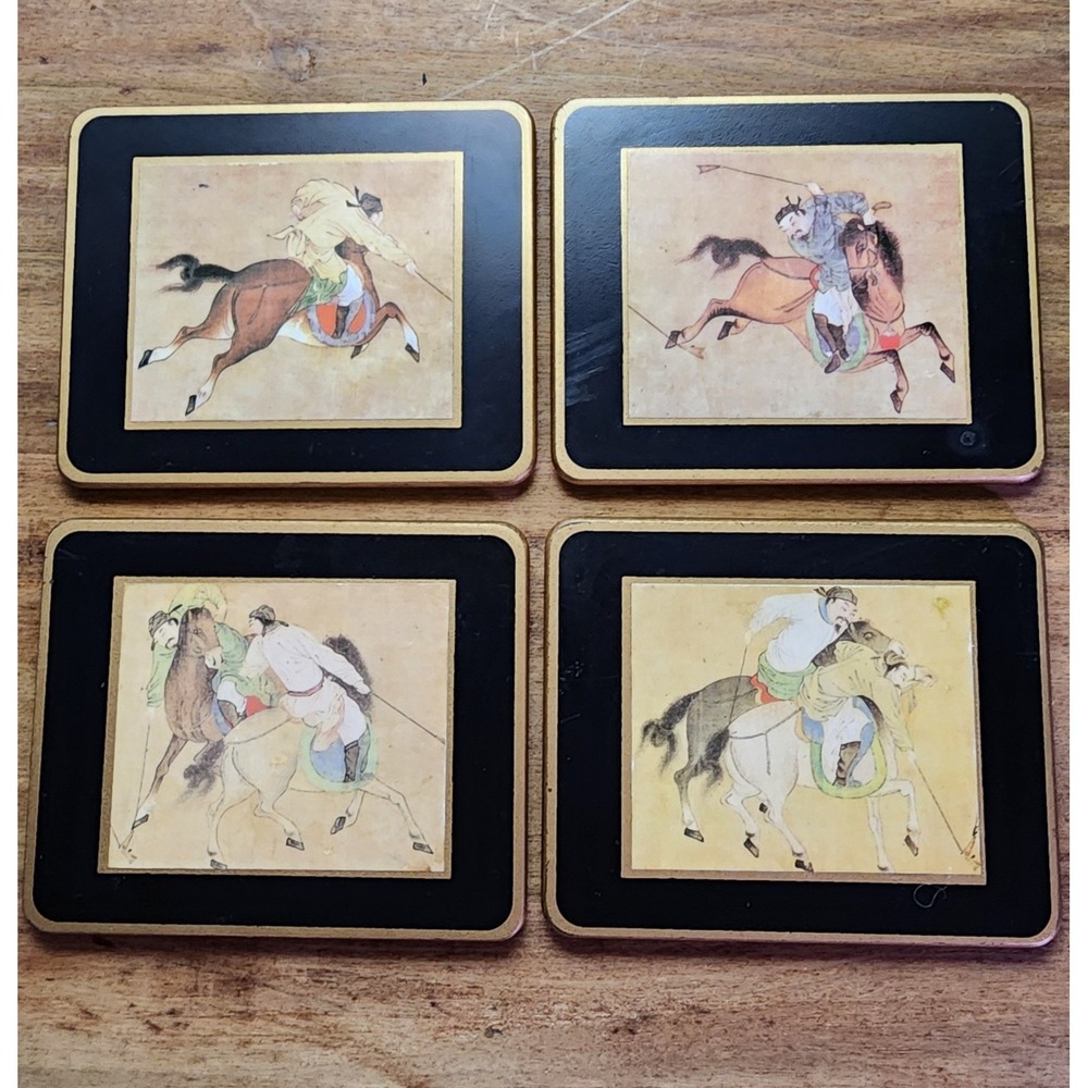 4 coasters by Lady Clare in the Ming Polo Scene